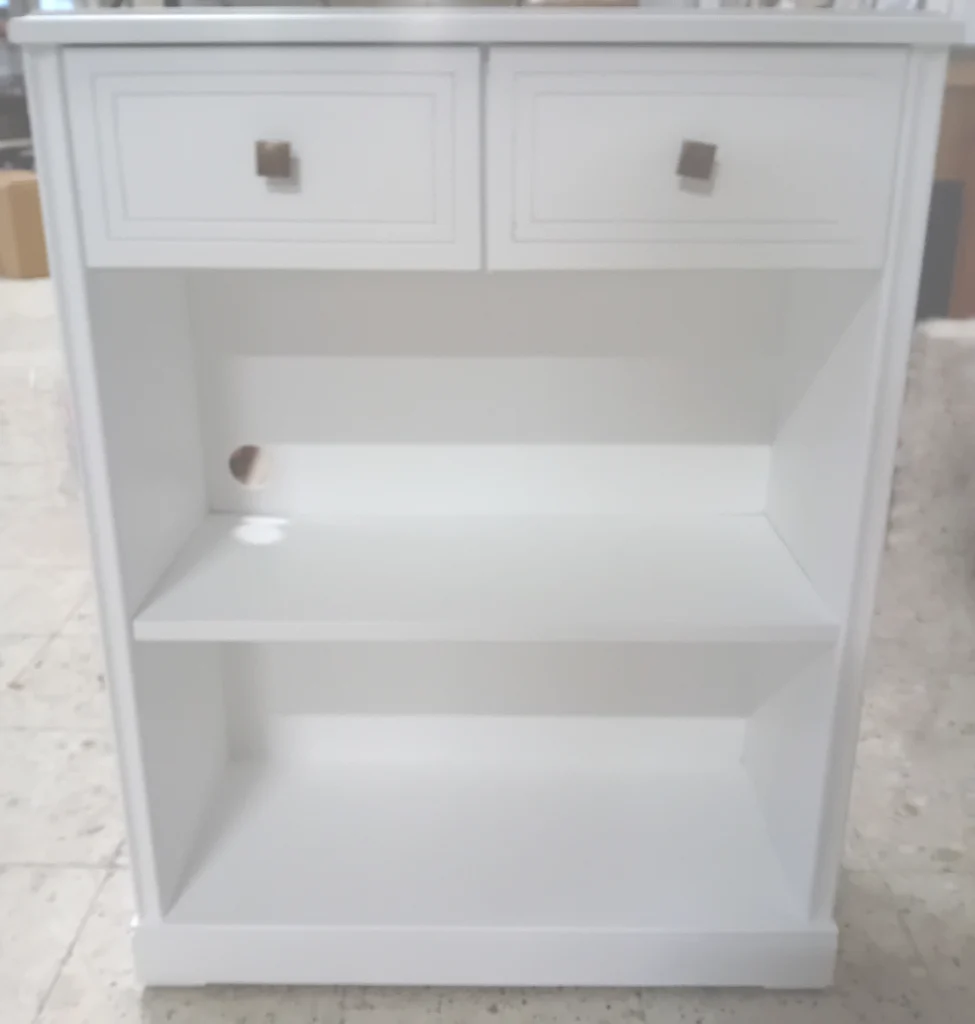 mueble de televisión lacado en blanco mate