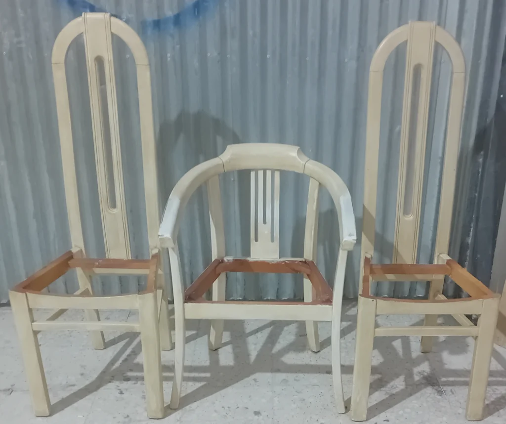 sillas de madera para lacar en blanco roto